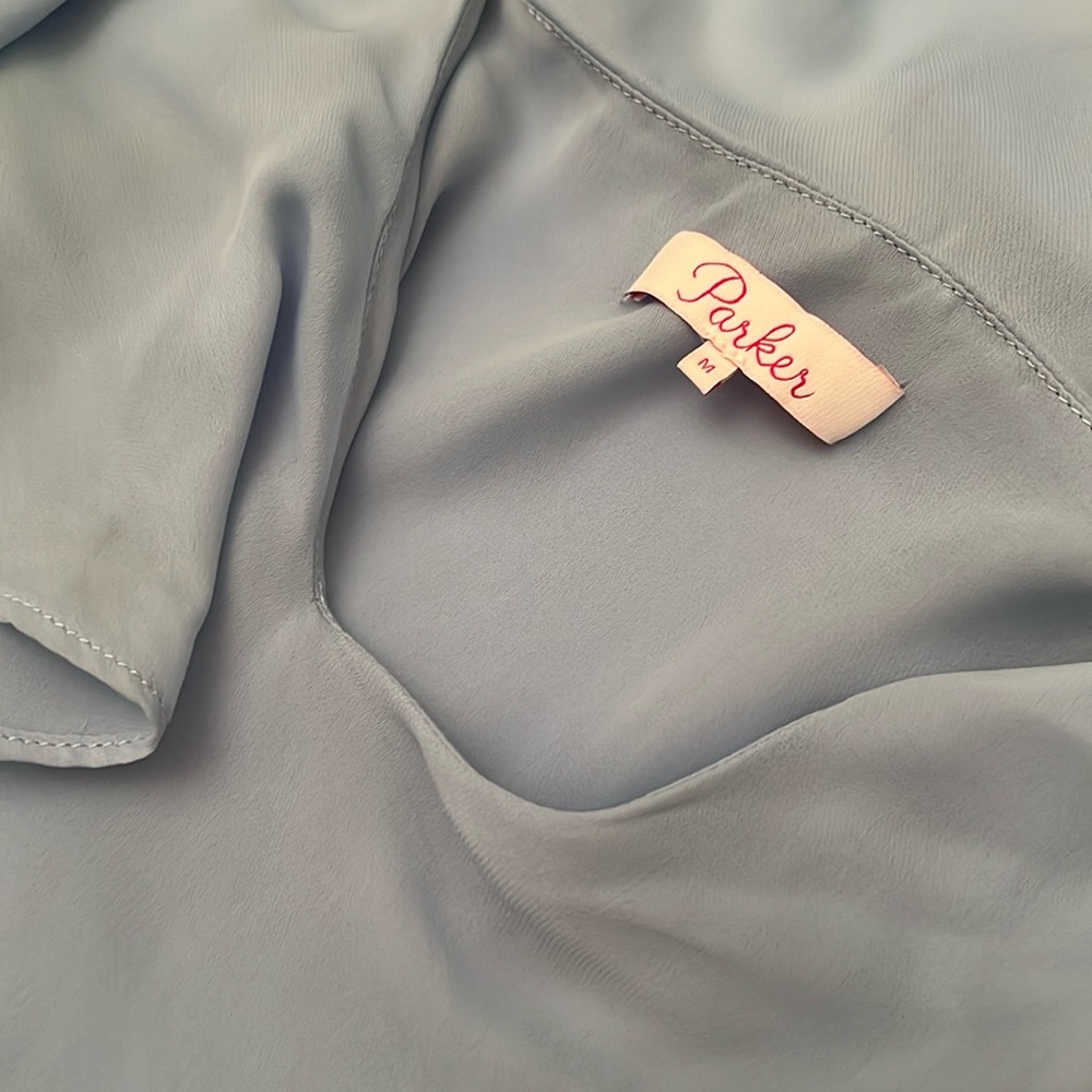 Parker blue flowy thin strapped dress. Worn once! - Picture 2 of 5